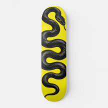 Cobra Neon Amarelo Design de Skate Réptil