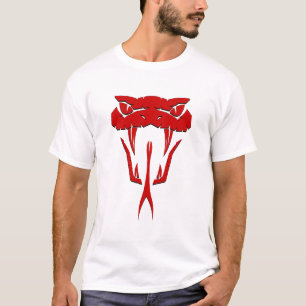 Cobra Vermelho Assustador - Camisa T De Rosto Serp
