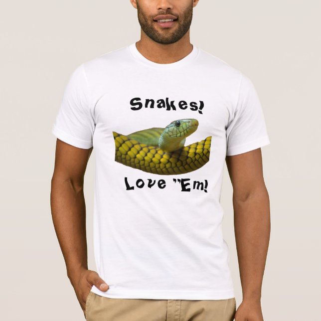 Cobras eu amo do " o t-shirt Em (Frente)