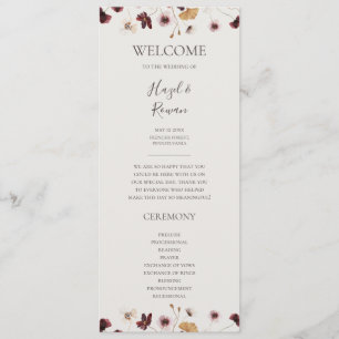 Cobre Burgundy Programa Casamento de Beige