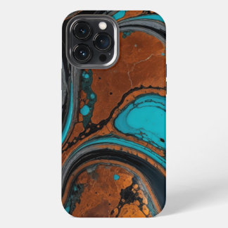 Cobre com turquesa abstrato