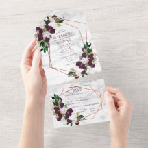 Cobre Geométrico Marble Plum Burgundy Floral