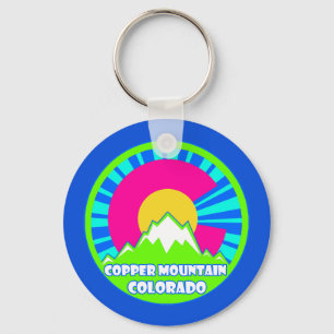 Cobre Mtn Colorado, montanhas neon chaveiro
