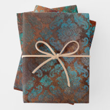 Cobre Patina Rusted Damask