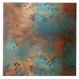 Cobre Patina Rustic azulejo de cerâmica Metálica