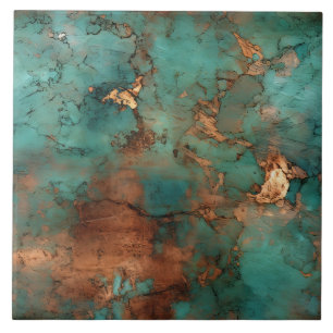 Cobre Patina Rustic azulejo de cerâmica Metálica