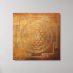 Cobre Sri Yantra - Canvas