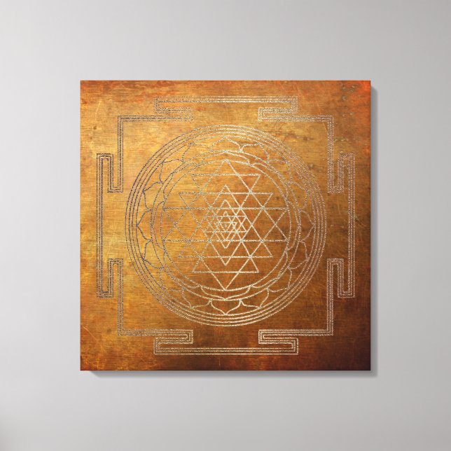 Cobre Sri Yantra - Canvas (Frente)