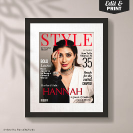 Cobrir da revista personalizada para o Poster de a