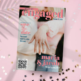 Cobrir Da Revista Salve A Data Do Anúncio Da Foto