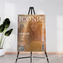 Cobrir de aniversário de 40 anos de código qr da R