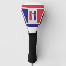Cobrir de driver de golfe Red White Blue USA