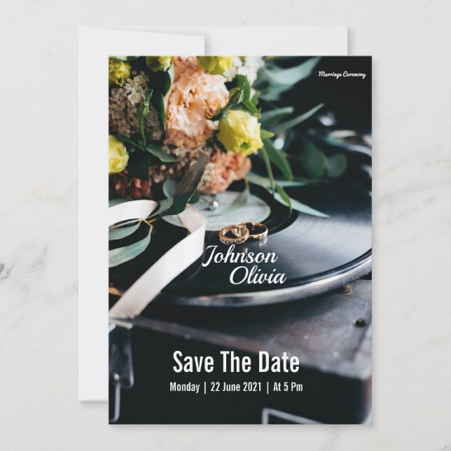 cobrir de filme simples Convite para Casamento (Frente)