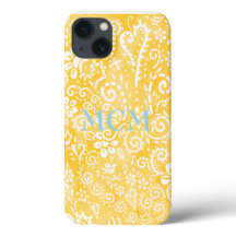 Cobrir de iphone amarelo personalizável