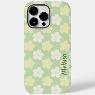 Cobrir de Nome Personalizado Floral do Pastel Gree