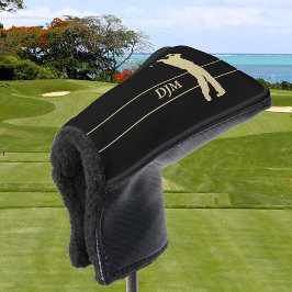 Cobrir de Putter de Golfe de Golfe Dourado Monogra