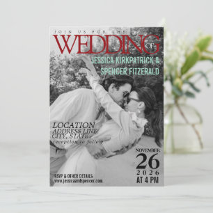 Cobrir de revista, convite personalizado para casa