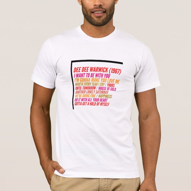Cobrir Dee Warwick Vinyl 1967 Men T-Shirt (Frente)
