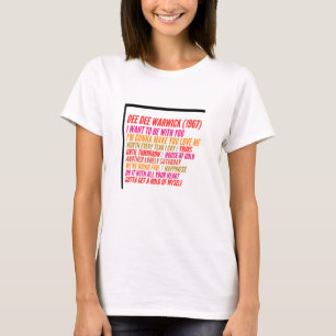 Cobrir Dee Warwick Vinyl 1967 Mulheres T-Shirt