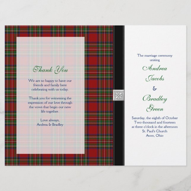 Cobrir do Programa Casamento Real Stewart Tartan (Frente)