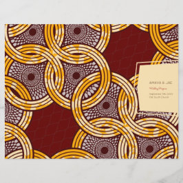 Cobrir do Programa Floral Dourado Ankara Kitenge