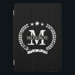 Cobrir inteligente iPad Pro da Apple 10.5 da crest<br><div class="desc">Cobrir inteligente iPad Pro da Apple 10.5 da crest personalizada. Ideia de presente de aniversário personalizada para ele ou ela. Cor branca e preta. Logotipo do nome da imagem com o símbolo da coroa de louros. Acessórios personalizáveis de computador para casa ou escritório. Desligamento automático da tela.</div>