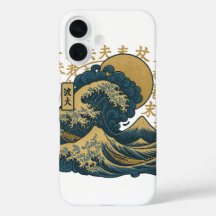 Cobrir iphone das ondas estéticas do oceano japonê