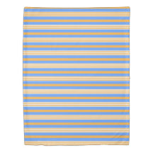 Cobrir listrado azul e alaranjado da edredão