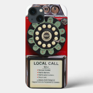 Cobrir vermelho retro do iphone do Toughie