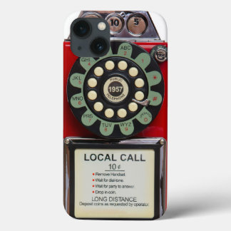 Cobrir vermelho retro do iphone do Toughie