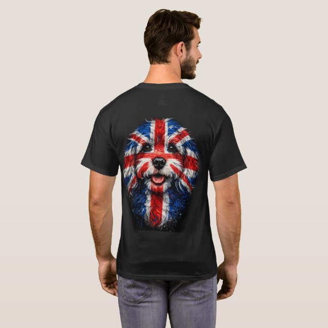 Cockapoo Union jack cool t-shirt (Parte Traseira Completa)