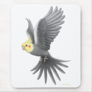 Cockatiel Mousepad do vôo