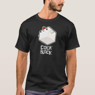 Cockblock poderoso com t-shirt do título