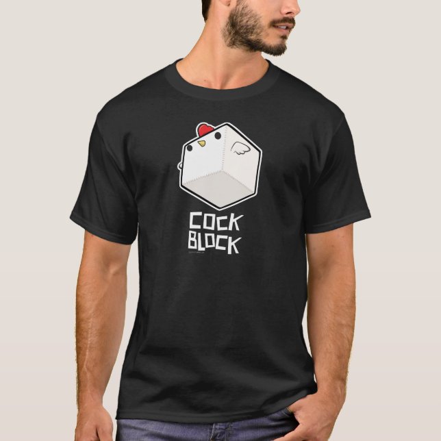 Cockblock poderoso com t-shirt do título (Frente)