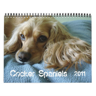 Cocker spaniel 2012 calendários