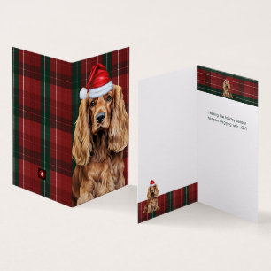 Cocker Spaniel Cachorro Xadrez Natal Feriado