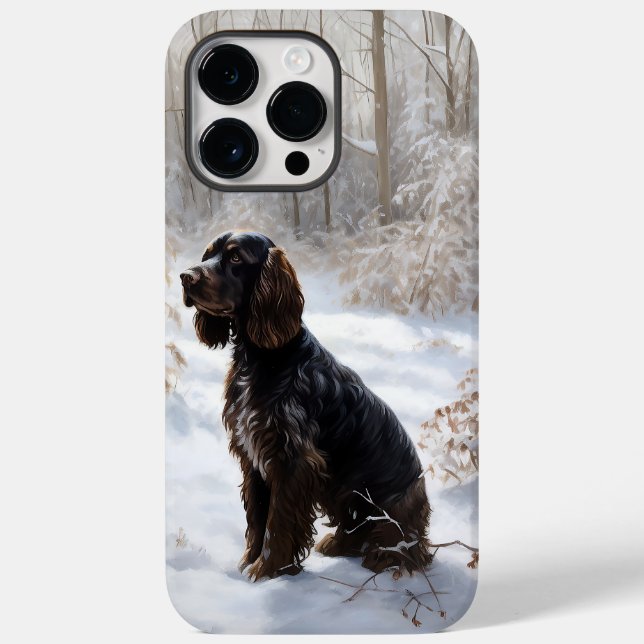 Cocker Spaniel Deixe-o nevar no Natal (Verso)