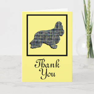 Cocker Spaniel Dog Obrigado Cartão de Saudação