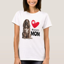 Cocker Spaniel Personalizou T-Shirt Mãe