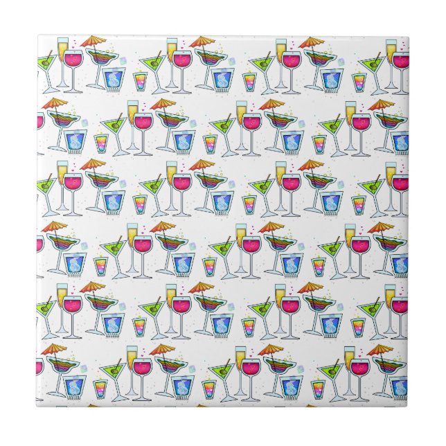 COCKTAIL ACIMA DO AZULEJO DOS VIDROS - PORTA COPOS (Frente)