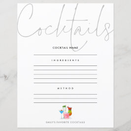 Cocktail Adicionar Sua Própria Folha de Páginas de