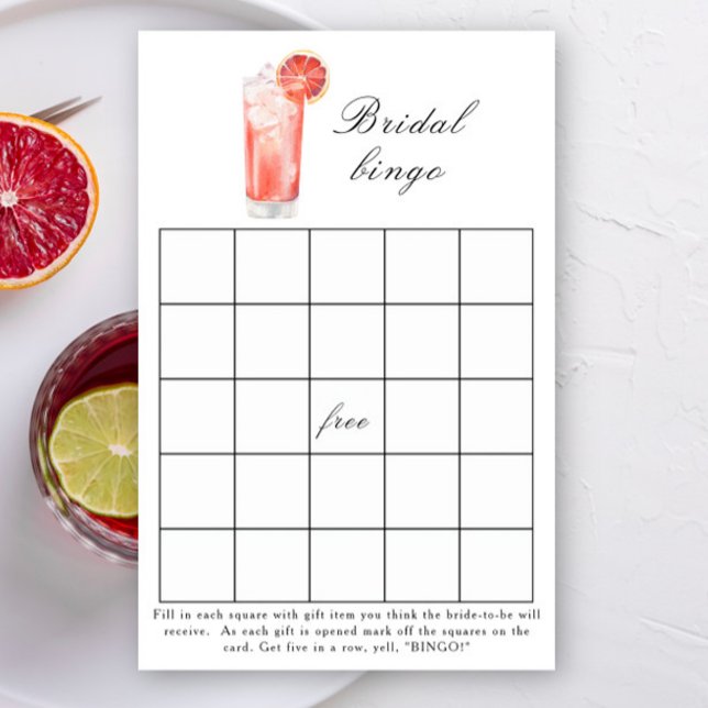 Cocktail - Bridal shower bingo game (Criador carregado)