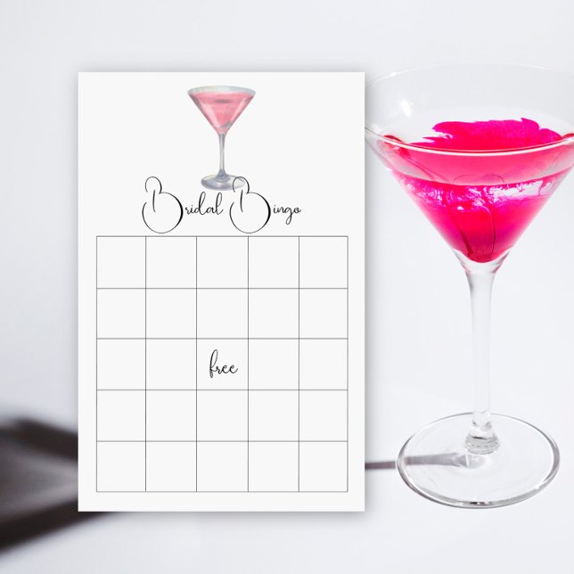 Cocktail Bridal shower bingo game (Criador carregado)