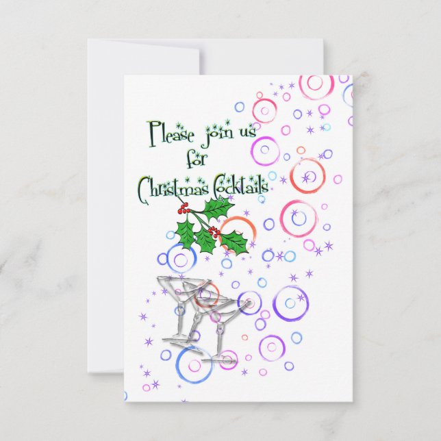 cocktail do Natal do convite (Frente)