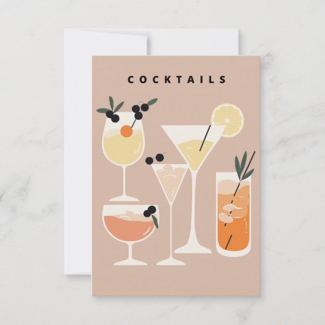 Cocktail inspirado nos retrorreflectores cartões d (Frente)