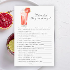 Cocktail - O que o noivo disse jogo nupcial