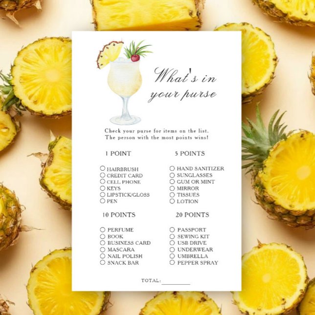 Cocktail Pineapple - What's in your purse game (Criador carregado)