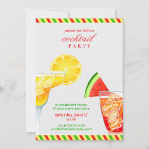 Cocktail que bebe o convite liso