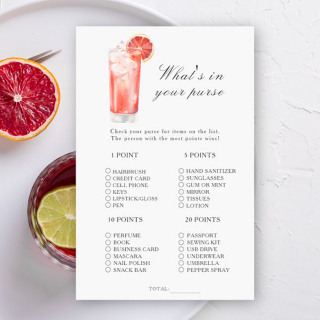 Cocktail - What's in your purse game (Criador carregado)