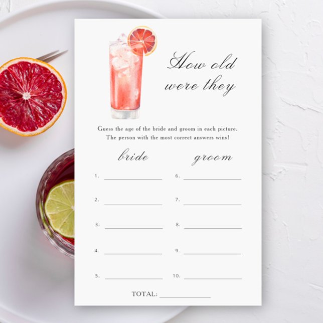 Cocktails bridal shower - How old were they game (Criador carregado)